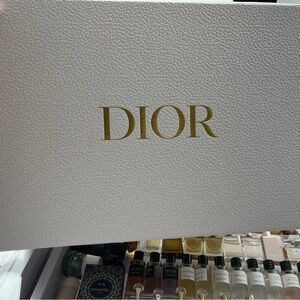 Dior Textured White Box with Gold Logo